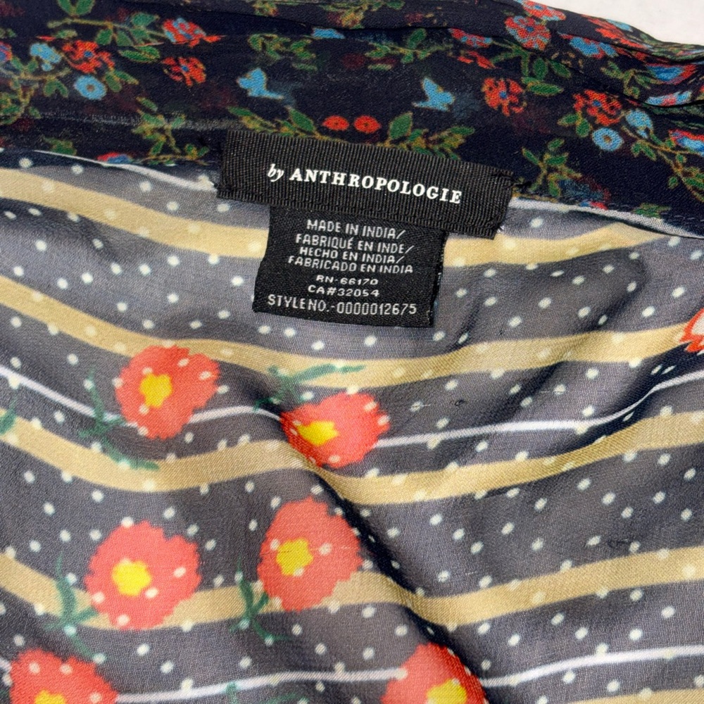 Anthropologie floral kimono lightweight mixed-print bohemian design - Picture 8 of 9